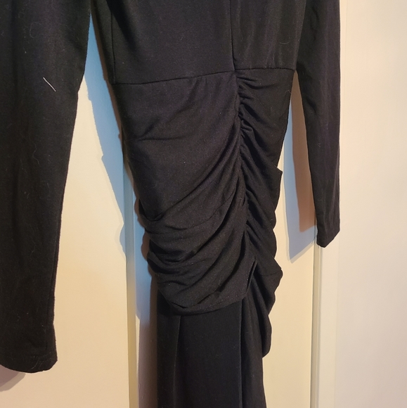 BNWT flattering White Closet black wrap dress - Picture 4 of 5